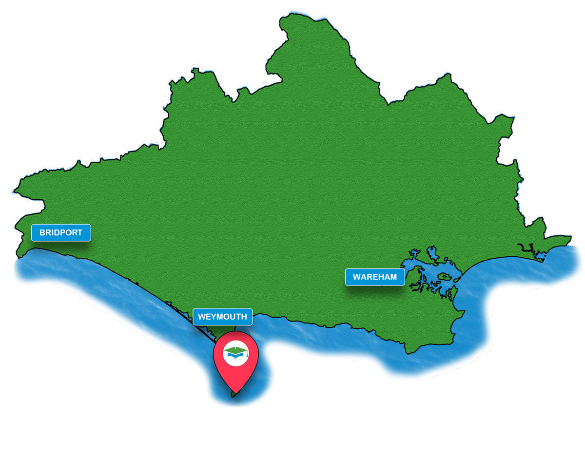 School trip Isle of Wight location map for Portland Bill Lighthouse
